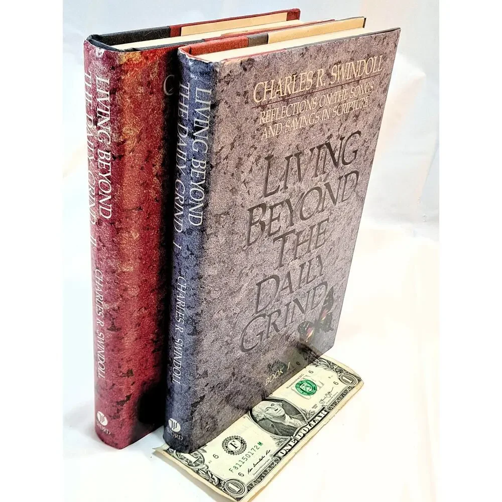 Living Beyond the Daily Grind by Charles Swindoll (1988 1st Ed. 2Vol. HC + DJ)